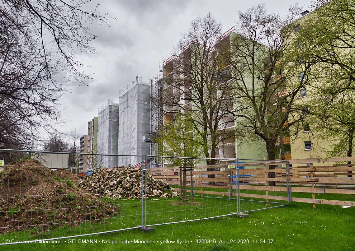 24.04.2023 - Baustelle der Großsanierung Kurt-Eisner-Straße in Neuperlach